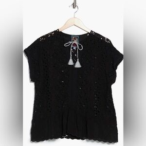 Johnny Was Leith Eyelet Top